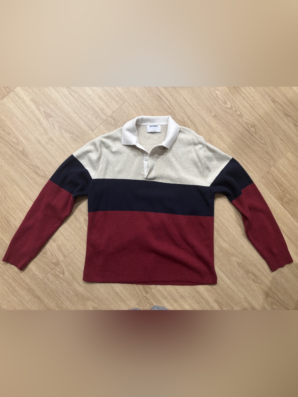 Old Navy Knit Rugby Shirt, Size Small
